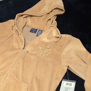 NWT Velour Gold Hooded Set